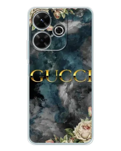 Чехол для Xiaomi Redmi 13 с картинкой «Абстрактные цветы Gucci» Чехол для Xiaomi Redmi 13 с картинкой «Абстрактные цветы Gucci»