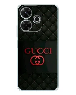 Чехол для Xiaomi Redmi 13 с картинкой «Gucci — стеганый черный»
