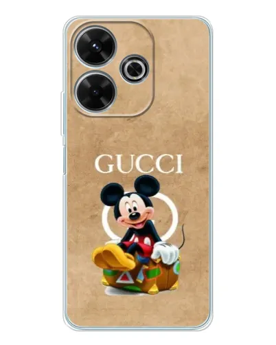 Чехол для Xiaomi Redmi 13 с картинкой «Микки Маус Gucci — крафт» Чехол для Xiaomi Redmi 13 с картинкой «Микки Маус Gucci — крафт»
