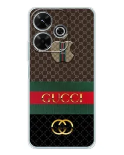 Чехол для Xiaomi Redmi 13 с картинкой «Gucci — брендированный десерт»