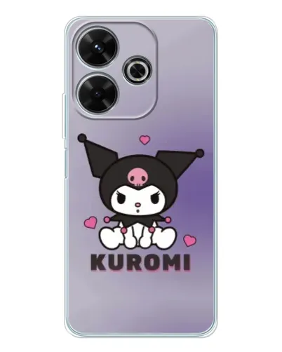 Чехол для Xiaomi Redmi 13 с картинкой «Kuromi — фиолетовый арт»