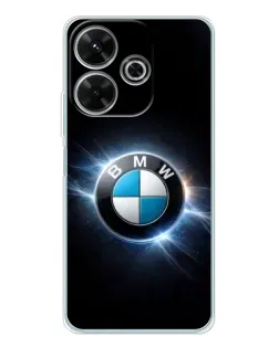 Чохол для Xiaomi Redmi 13 з картинкою «BMW — неонове сяйво»