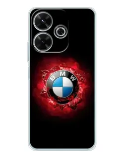 Чехол для Xiaomi Redmi 13 с картинкой «Логотип BMW — вспышка»