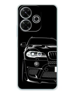 Чехол для Xiaomi Redmi 13 с картинкой «Темный силуэт BMW»