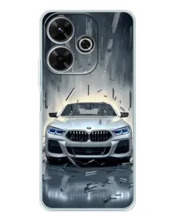 Чехол для Xiaomi Redmi 13 с картинкой «BMW в свете фар»