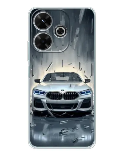 Чехол для Xiaomi Redmi 13 с картинкой «BMW в свете фар»
