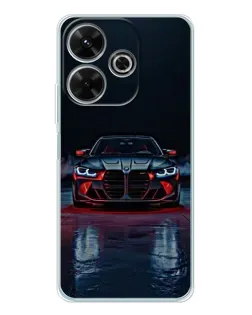Чехол для Xiaomi Redmi 13 с картинкой «BMW на мокрой дороге»