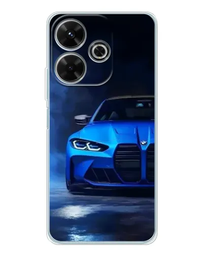 Чехол для Xiaomi Redmi 13 с картинкой «Голубая BMW M4»