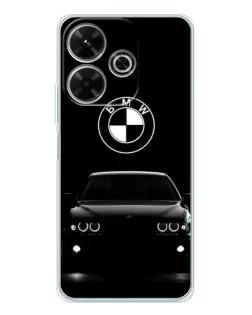 Чехол для Xiaomi Redmi 13 с картинкой «BMW — взгляд из темноты»