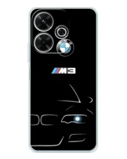 Чехол для Xiaomi Redmi 13 с картинкой «Минималистичный принт BMW M3»