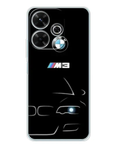 Чехол для Xiaomi Redmi 13 с картинкой «Минималистичный принт BMW M3»