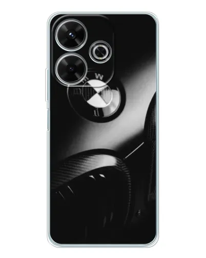 Чехол для Xiaomi Redmi 13 с картинкой «Эмблема BMW — макро»