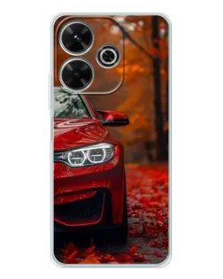 Чехол для Xiaomi Redmi 13 с картинкой «Осенняя BMW M4»
