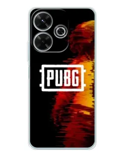 Чехол для Xiaomi Redmi 13 с картинкой «Яркий логотип PUBG»