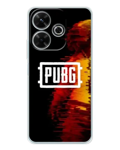 Чехол для Xiaomi Redmi 13 с картинкой «Яркий логотип PUBG»