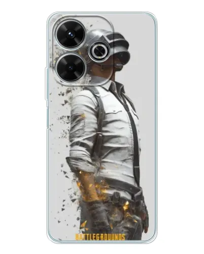 Чехол для Xiaomi Redmi 13 с картинкой «PUBG — боец в пыли»