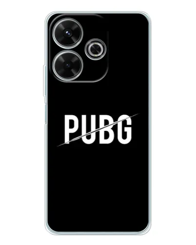 Чехол для Xiaomi Redmi 13 с картинкой «PUBG — белый логотип»