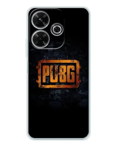 Чехол для Xiaomi Redmi 13 с картинкой «PUBG — золотой логотип»