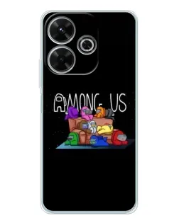 Чехол для Xiaomi Redmi 13 с картинкой «Логотип Among Us»