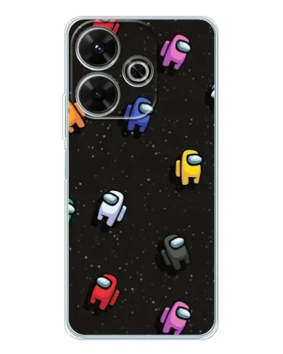 Чохол для Xiaomi Redmi 13 з картинкою «Космічний патерн Among Us»