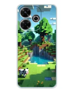 Чехол для Xiaomi Redmi 13 с картинкой «Minecraft летний день»