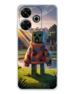 Чехол для Xiaomi Redmi 13 с картинкой «Крипер в свитере»