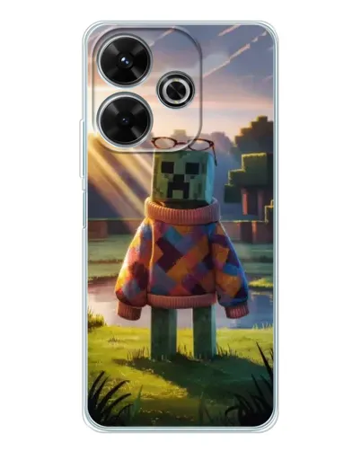 Чехол для Xiaomi Redmi 13 с картинкой «Крипер в свитере» Чехол для Xiaomi Redmi 13 с картинкой «Крипер в свитере»