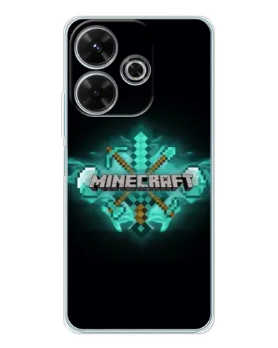 Чехол для Xiaomi Redmi 13 с картинкой «Minecraft Diamond лого» Чехол для Xiaomi Redmi 13 с картинкой «Minecraft Diamond лого»