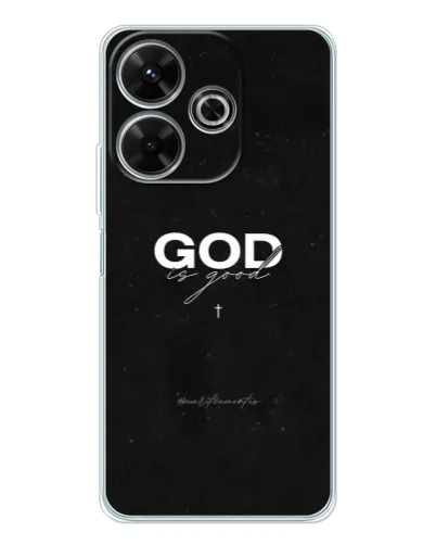 Чехол для Xiaomi Redmi 13 с картинкой «GOD — Бог над всем»