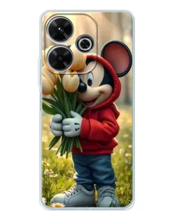 Чохол для Xiaomi Redmi 13 з картинкою «Міккі з тюльпанами»