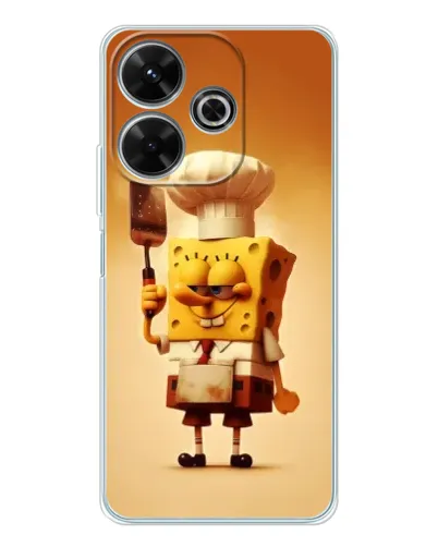 Чохол для Xiaomi Redmi 13 з картинкою «Губка Боб кухар»