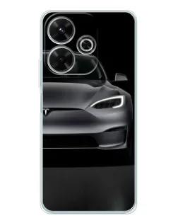 Чехол для Xiaomi Redmi 13 с картинкой «Tesla Model S Look»
