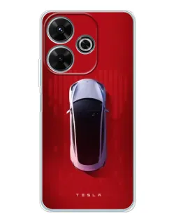 Чохол для Xiaomi Redmi 13 з картинкою «Tesla Top View»