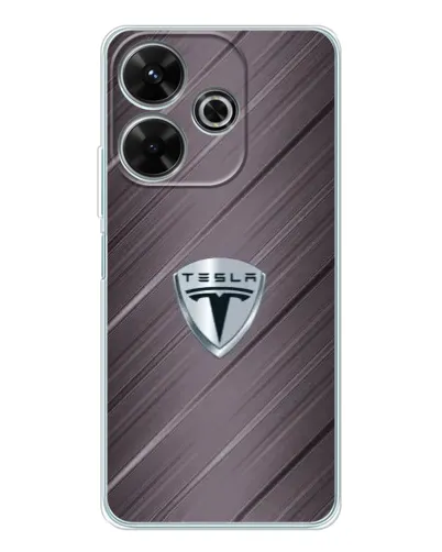 Чохол для Xiaomi Redmi 13 з картинкою «Металева текстура Tesla»