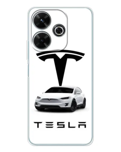 Чохол для Xiaomi Redmi 13 з картинкою «Tesla White Style»