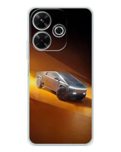 Чохол для Xiaomi Redmi 13 з картинкою «Cybertruck у пустелі»