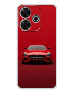Чохол для Xiaomi Redmi 13 з картинкою «Червоний Mercedes AMG»