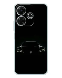 Чохол для Xiaomi Redmi 13 з картинкою «Mercedes — силует авто»