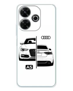 Чохол для Xiaomi Redmi 13 з картинкою «Audi — контрастний дизайн»