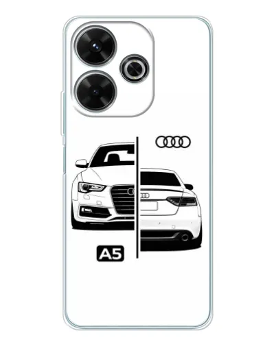 Чохол для Xiaomi Redmi 13 з картинкою «Audi — контрастний дизайн»