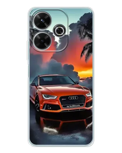 Чохол для Xiaomi Redmi 13 з картинкою «Audi — захід сонця»
