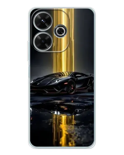 Чохол для Xiaomi Redmi 13 з картинкою «Нічний Lamborghini драйв»