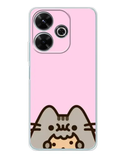 Чехол для Xiaomi Redmi 13 с картинкой «Pusheen и печенье»