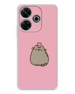 Чехол для Xiaomi Redmi 13 с картинкой «Pusheen сердце»