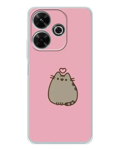 Чехол для Xiaomi Redmi 13 с картинкой «Pusheen сердце»