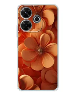 Чохол для Xiaomi Redmi 13 з картинкою «Помаранчева макро квітка»