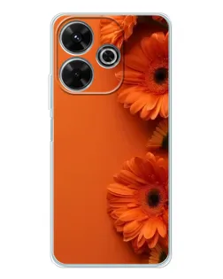Чохол для Xiaomi Redmi 13 з картинкою «Помаранчеві гербери»
