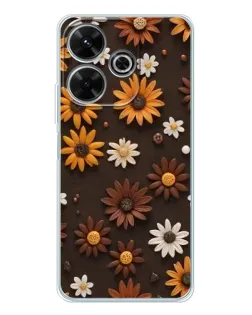 Чохол для Xiaomi Redmi 13 з картинкою «Візерунок з маленьких соняшників»