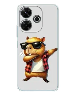Чохол для Xiaomi Redmi 13 з картинкою «Капібара репер даб»