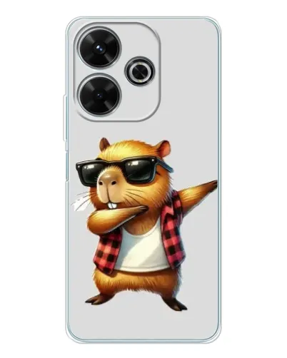 Чохол для Xiaomi Redmi 13 з картинкою «Капібара репер даб»